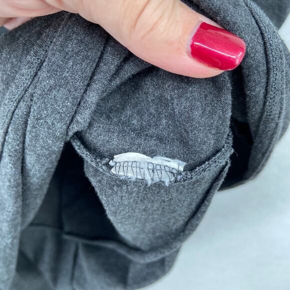 Athleta Duet Wrap Surplice Dress Size S Gray Sleeveless Stretch Knit Bodycon - Picture 13 of 13